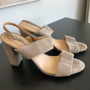 Banana Republic Leather Buckled Block Heels
